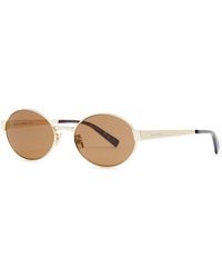 Saint Laurent - Oval-frame Sunglasses - Lyst