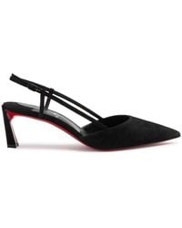 Christian Louboutin - Condoroline 55 Suede Slingback Pumps - Lyst