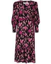 Diane von Furstenberg - Blade Printed Midi Wrap Dress - Lyst