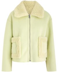 Jakke - Faux Shearling-trimmed Suede Jacket - Lyst