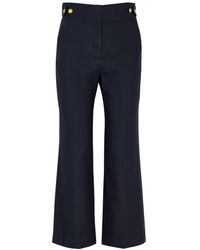 Veronica Beard - Aubrie Cropped Linen-blend Trousers - Lyst