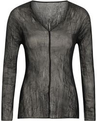 Issey Miyake - Twist V-Neck Semi-Sheer Chiffon Top - Lyst