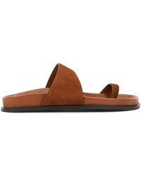 A.Emery Raya Brown Suede Sandals - Natural