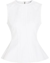 Agolde - Corbin Peplum-Hem Denim Top - Lyst