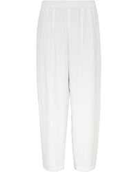 Eileen Fisher - Tapered Silk-Georgette Trousers - Lyst