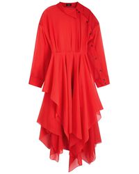A.W.A.K.E. MODE - Organza Silk-Chiffon Shirt Dress - Lyst