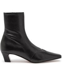 KHAITE - Nevada 40 Designer Leather Ankle Boots Uk3 - Lyst