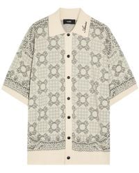 Amiri - Checked Logo-Monogram Cotton-Blend Shirt - Lyst