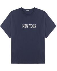 Bode - New York Printed Cotton T-shirt - Lyst