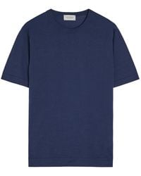 John Smedley - Lorca Fine-Knit Cotton T-Shirt - Lyst