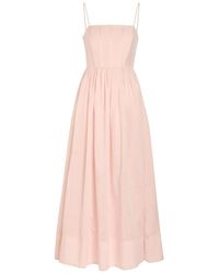 Aje. - Rosie Boned Cotton And Silk-Blend Midi Dress - Lyst
