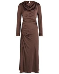 Jonathan Simkhai - Odessa Gathered Satin Midi Dress - Lyst