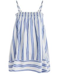 Free People - Pajama Party Striped Cotton Tunic - Lyst