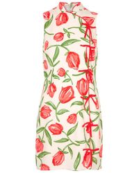 Kitri - Aubrey Floral-Print Georgette Mini Dress - Lyst