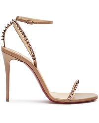 Christian Louboutin - So Me 100 Studded Leather Sandals - Lyst