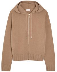 Moncler - Hooded Wool And Cashmere-Blend Cardigan - Lyst