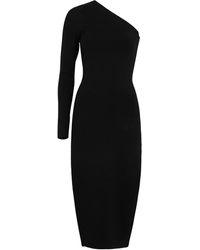 Victoria Beckham - Vb Body One-Shoulder Stretch-Knit Midi Dress - Lyst