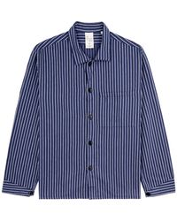 Nudie Jeans - Berra Striped Cotton Shirt - Lyst