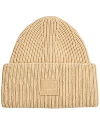 Acne Studios - Logo Ribbed Wool Beanie - Lyst