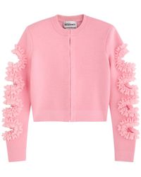 Self-Portrait - X Christopher Kane Lace-Trimmed Cut-Out Cardigan - Lyst