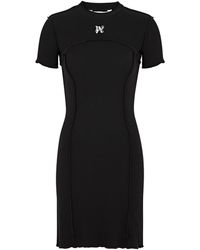 Palm Angels - Logo-embroidered Stretch-cotton Mini Dress - Lyst