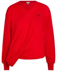 Loewe - Draped Wool-Blend Jumper - Lyst