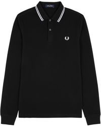 Fred Perry - Logo-embroidered Piqué Cotton Polo Shirt - Lyst