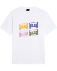 Paul Smith - Tapes Printed Cotton T-Shirt - Lyst