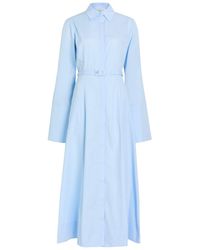 Gabriela Hearst - Carmina Belted Cotton-Poplin Maxi Shirt Dress - Lyst