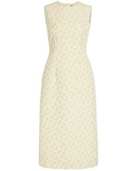 Simone Rocha - Bustle Contour Floral Cotton-Blend Midi Dress - Lyst