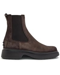 Tod's - Gomma 74L Suede Chelsea Boots - Lyst