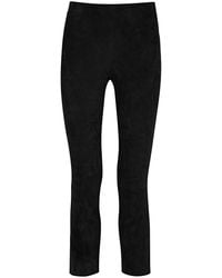 Vince - Split-cuff Suede Trousers - Lyst