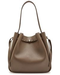 Tory Burch - Romy Large Grained Leather Bucket Bag - Lyst