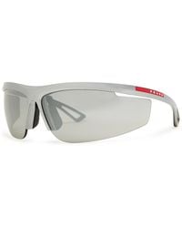 Prada Linea Rossa - Wrap-Around Mask Sunglasses - Lyst