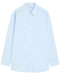 TOTEME - Classic Tumbled Cotton-Poplin Shirt - Lyst