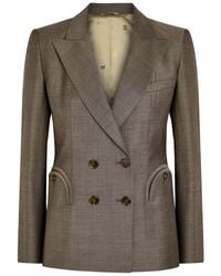 Blazé Milano - Charmer Double-Breasted Wool-Blend Blazer - Lyst