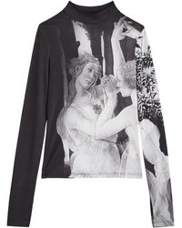 Alice + Olivia - Delaina Printed Jersey Top - Lyst