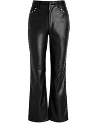 Never Fully Dressed - Stud-Embellished Faux Leather Trousers - Lyst