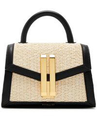 DeMellier London - The Nano Montreal Raffia And Leather Cross-body Bag - Lyst
