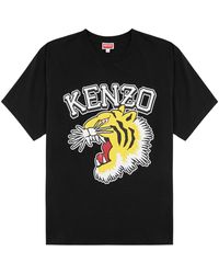 KENZO 'varsity Jungle' Tiger T-shirt in White for Men | Lyst