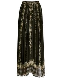 Alice + Olivia - Katz Floral-Print Chiffon Maxi Skirt - Lyst