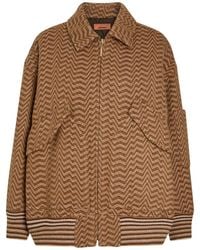 Missoni - Zigzag Wool-Blend Bomber Jacket - Lyst