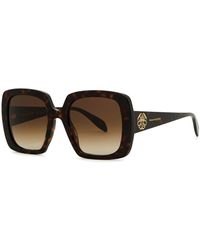 Alexander McQueen - Oversized Square-frame, Designer Sunglasses, - Lyst