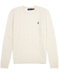 Polo Ralph Lauren - Cable-knit Wool-blend Jumper - Lyst
