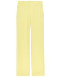 Alice + Olivia - Lula Flared-Leg Linen-Blend Trousers - Lyst