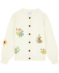 Never Fully Dressed - Embroidered Knitted Cardigan - Lyst