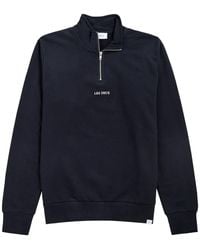 Les Deux - Dexter Logo Half-Zip Cotton Sweatshirt - Lyst