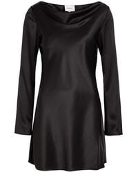 Reformation - Pike Draped Satin Mini Dress - Lyst