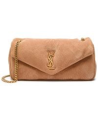 Saint Laurent - Calypso Small Padded Suede Shoulder Bag - Lyst