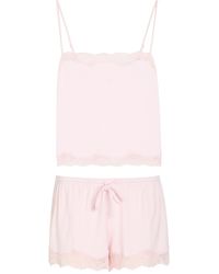 Skims - Lace-Trim Stretch-Modal Pyjama Set - Lyst